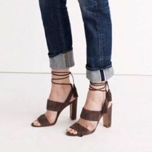 Madewell Octavia Brown Suede Women's Tassel Heels